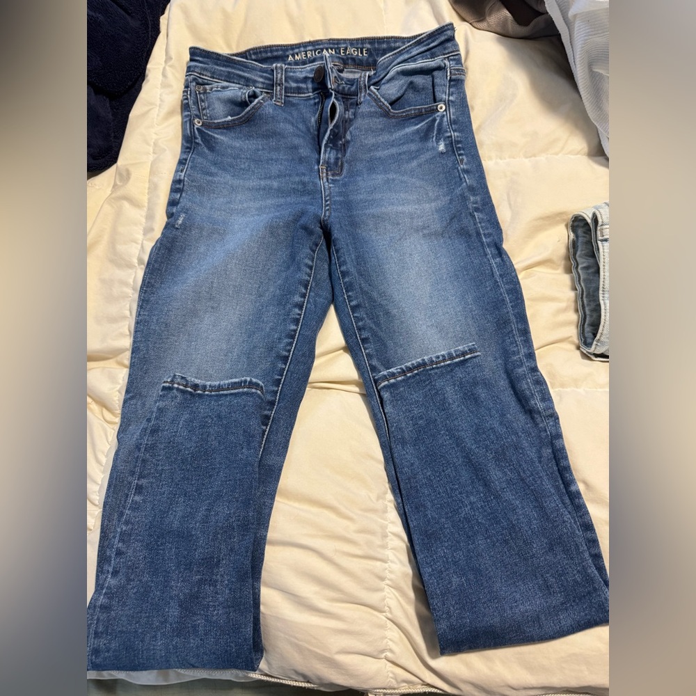 American Eagle Blue Denim Jeans - High Rise Jegging